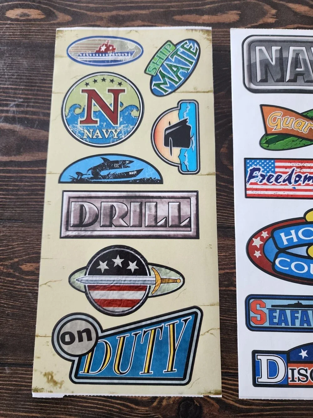 Scrapbooking Stickers Lot NAVY Armed Forces Patriotic New Vintage Retired #22